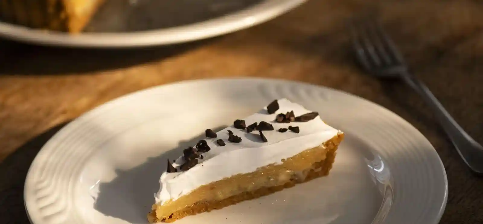 A slice of banoffee pie served at Forsyth Lodge